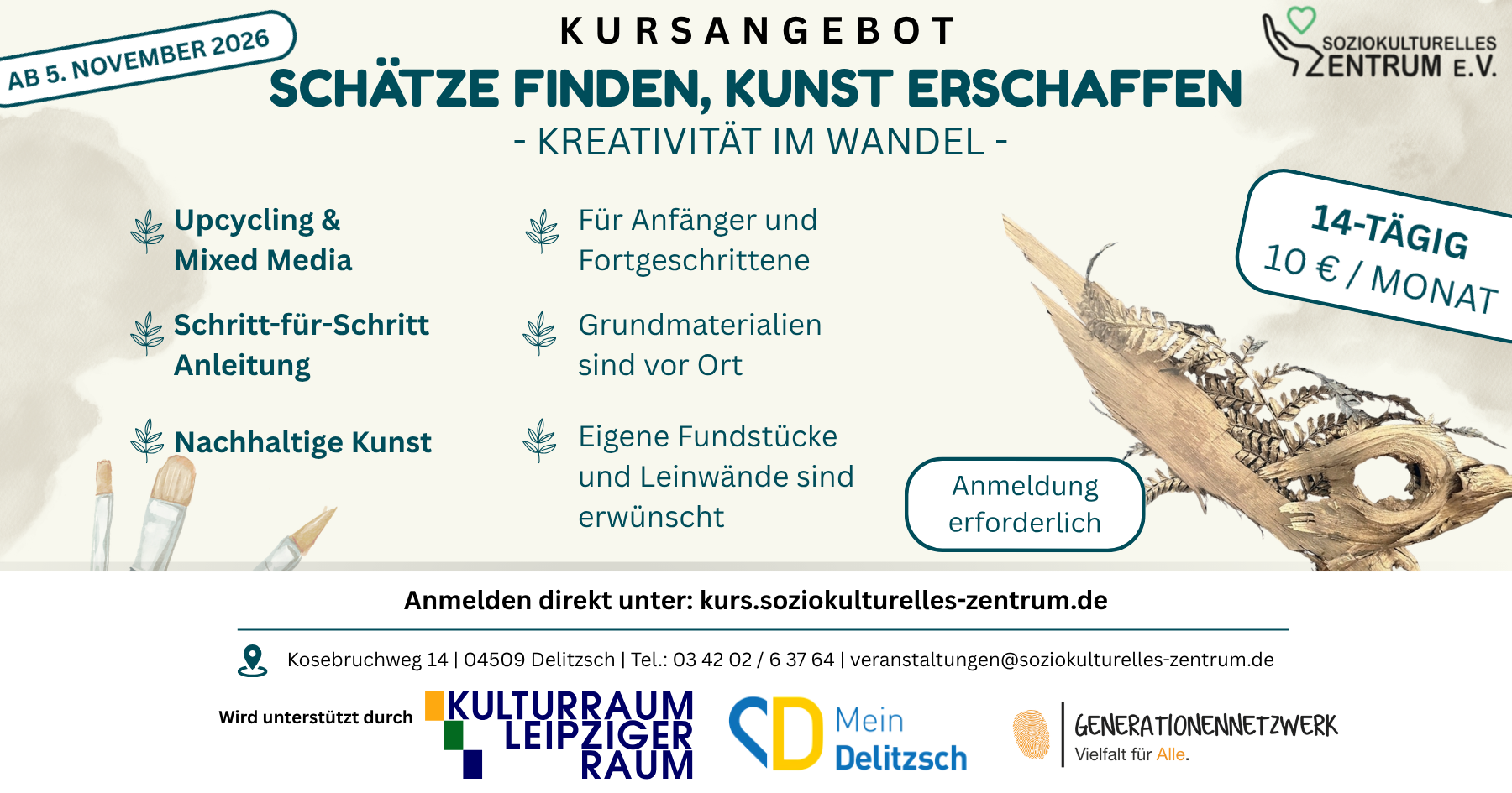 Schätze finden, Kunst erschaffen – vergrößerte Ansicht